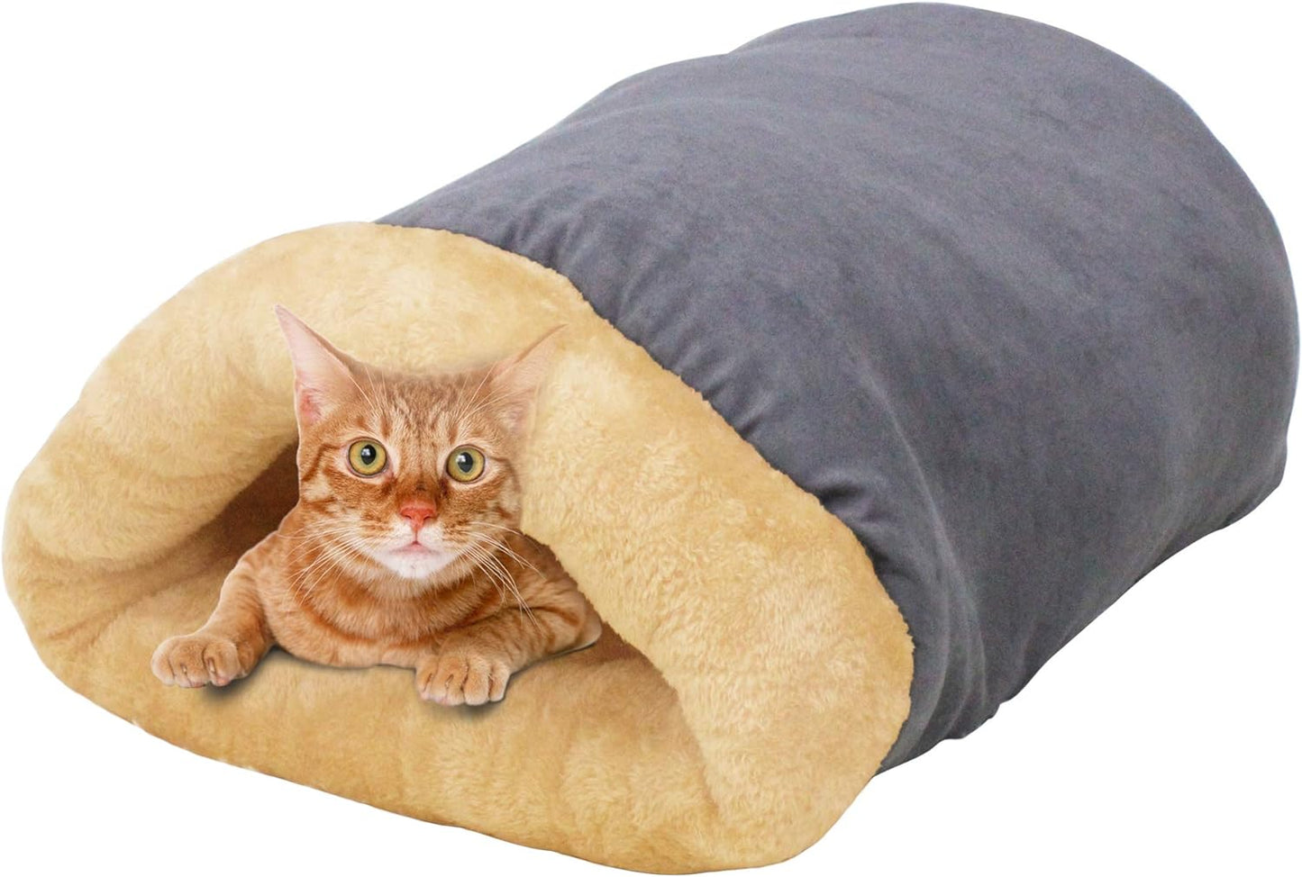 4 in 1 Self Warming Burrow Cat Bed for Cozy Pet Hideaway