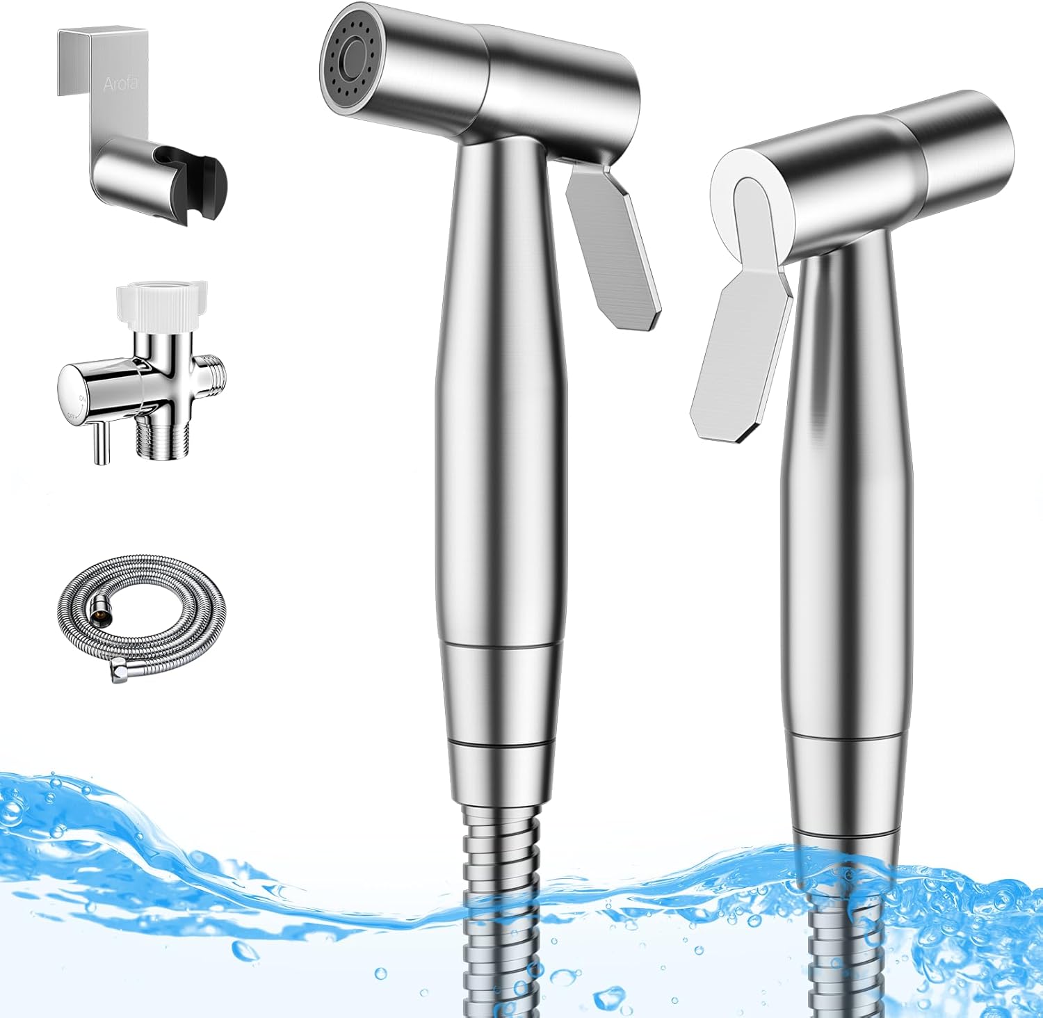 Arofa Handheld Bidet Sprayer for Toilet - 2 Pack Bundle