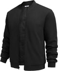 Men's Lightweight Bomber Jacket Casual Zip Up Textured Coat - Stylish