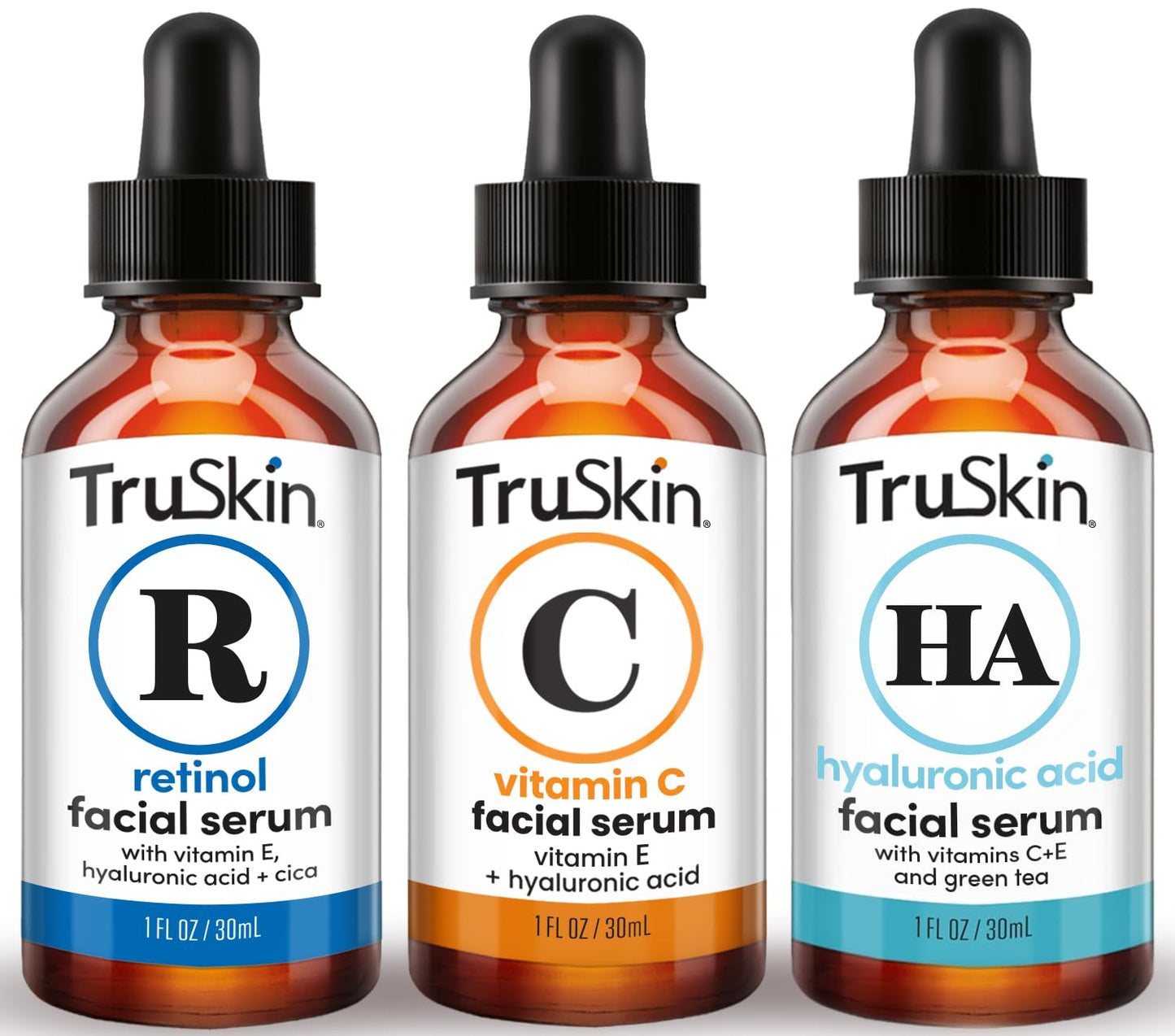 TruSkin Face Serum Trio for Hydrated, Bright, and Youthful Skin