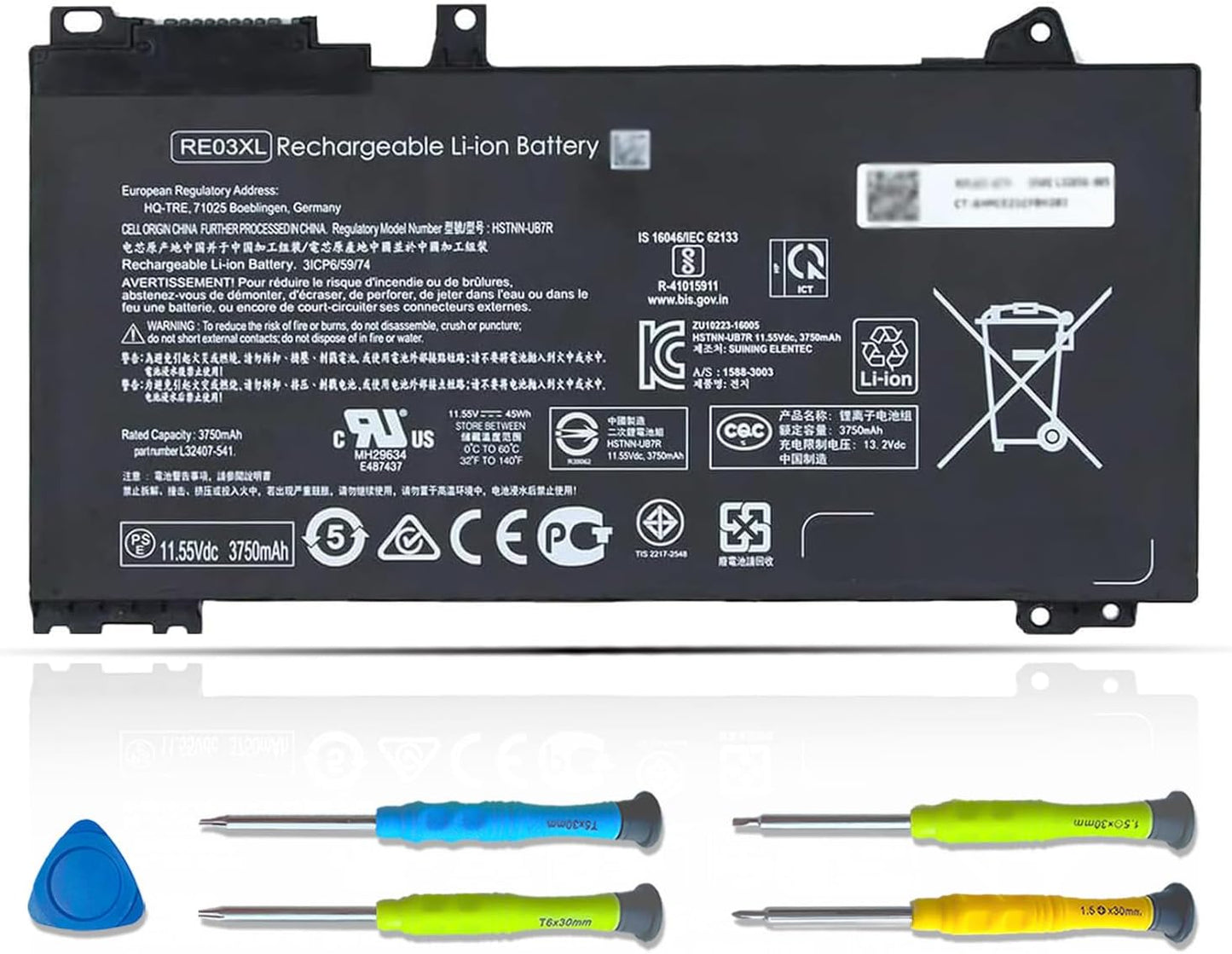 ASODI RE03XL Laptop Battery for HP ProBook Series - 45Wh