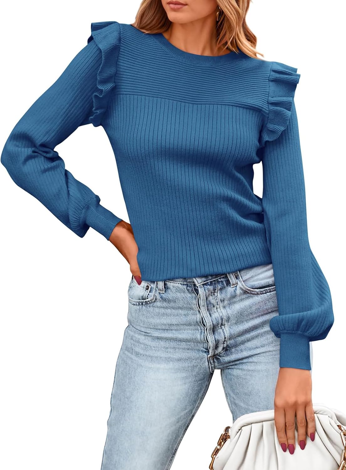 PRETTYGARDEN Women's Ruffle Long Sleeve Sweater Review