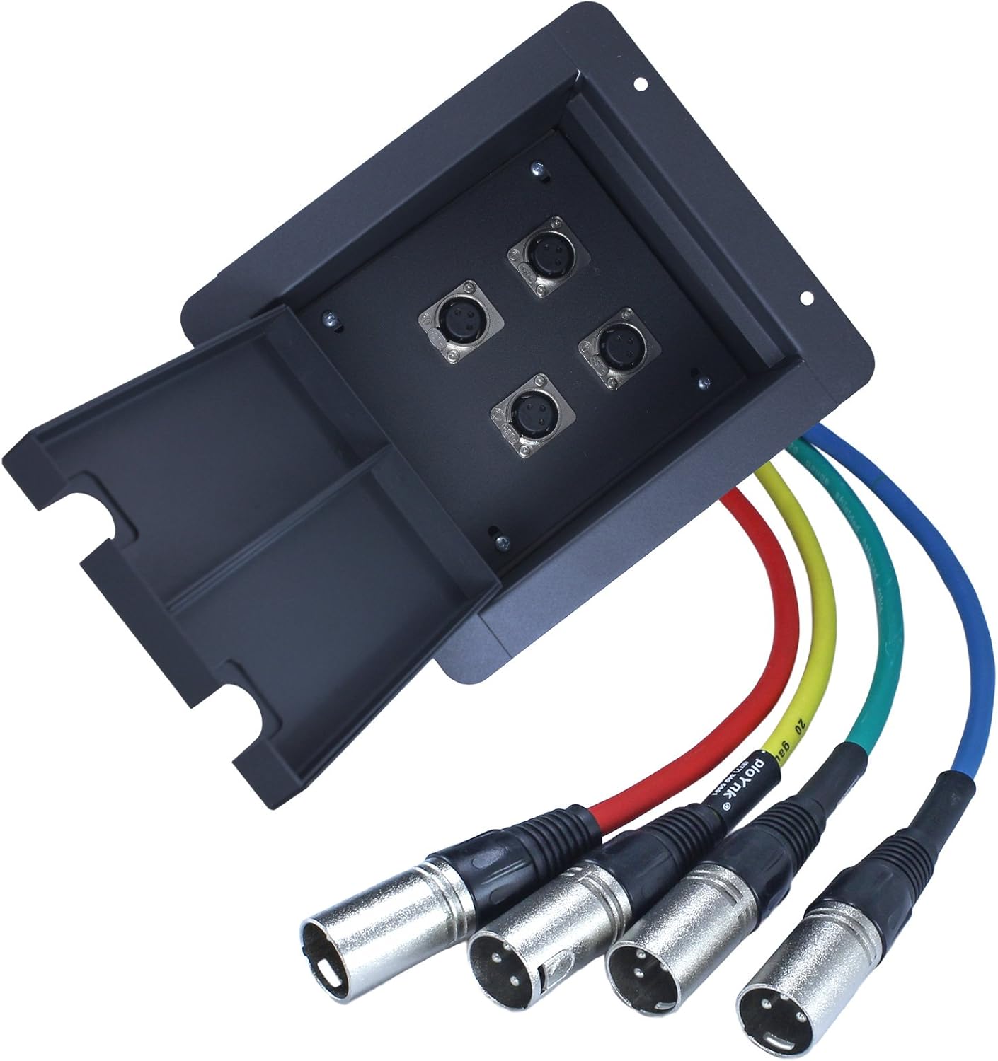 Pro Audio Recessed Stage Floor Pocket Box with Prewired Connections