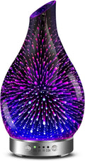 MAXWINER Essential Oil Diffuser 3D Glass Aromatherapy - Quiet Timer