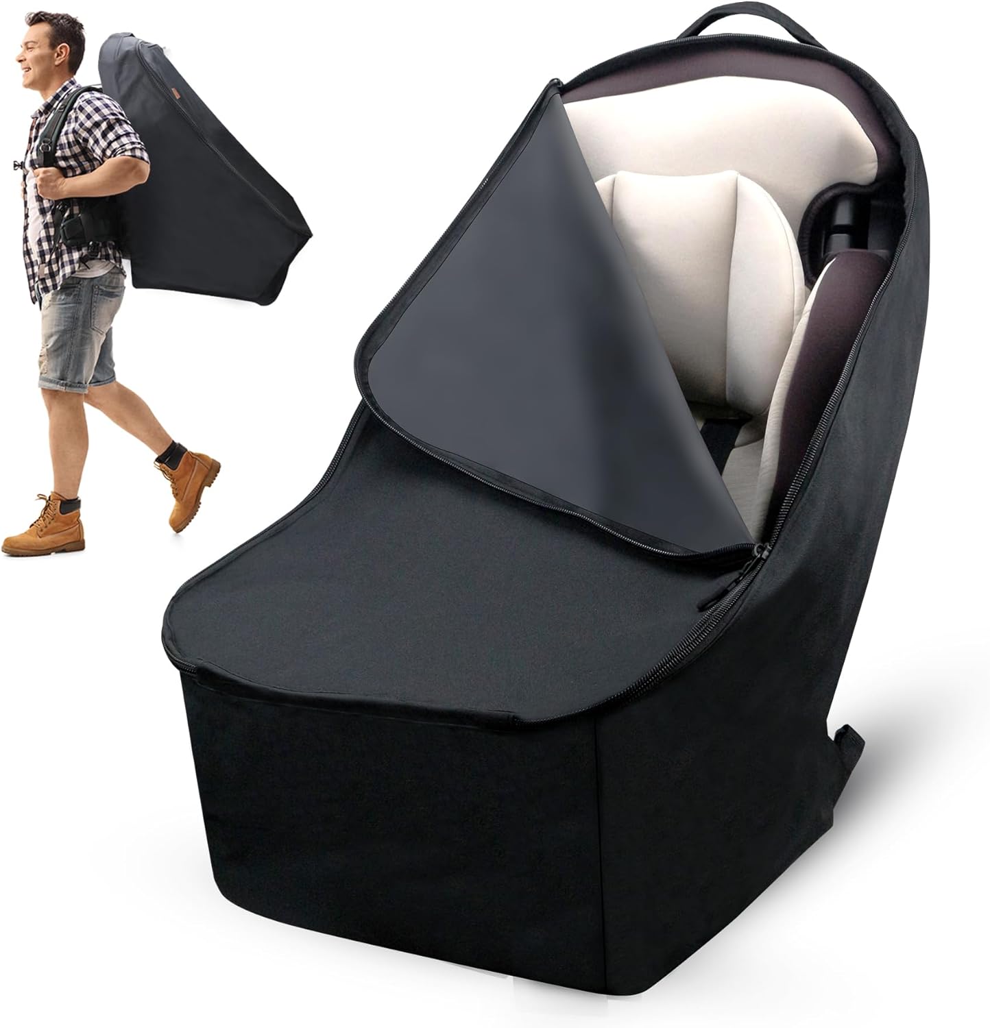 Car Seat Travel Bag for Airplane with Durable Waterproof Fabric