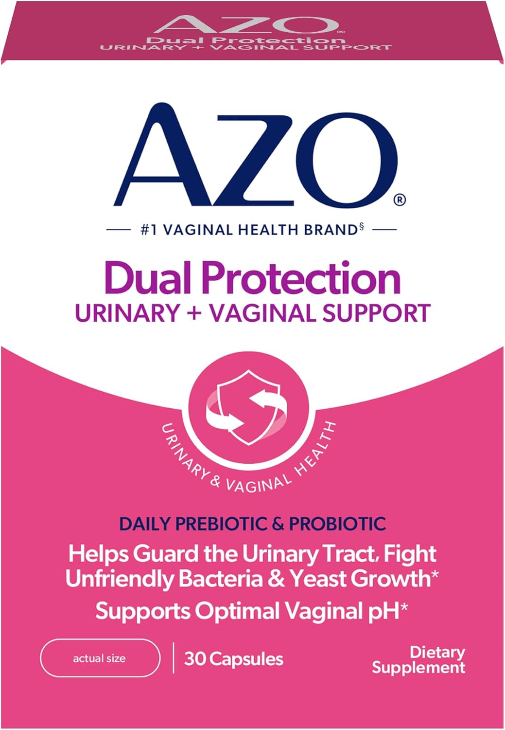AZO Dual Protection for Urinary and Vaginal Health Support