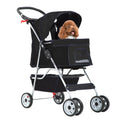 Pet Stroller 4-Wheel Dog Cat Stroller - Folding Travel Carrier