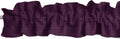 Faux Burlap Sleeve Topper Window Valance Top Bottom Ruffle - Eggplant
