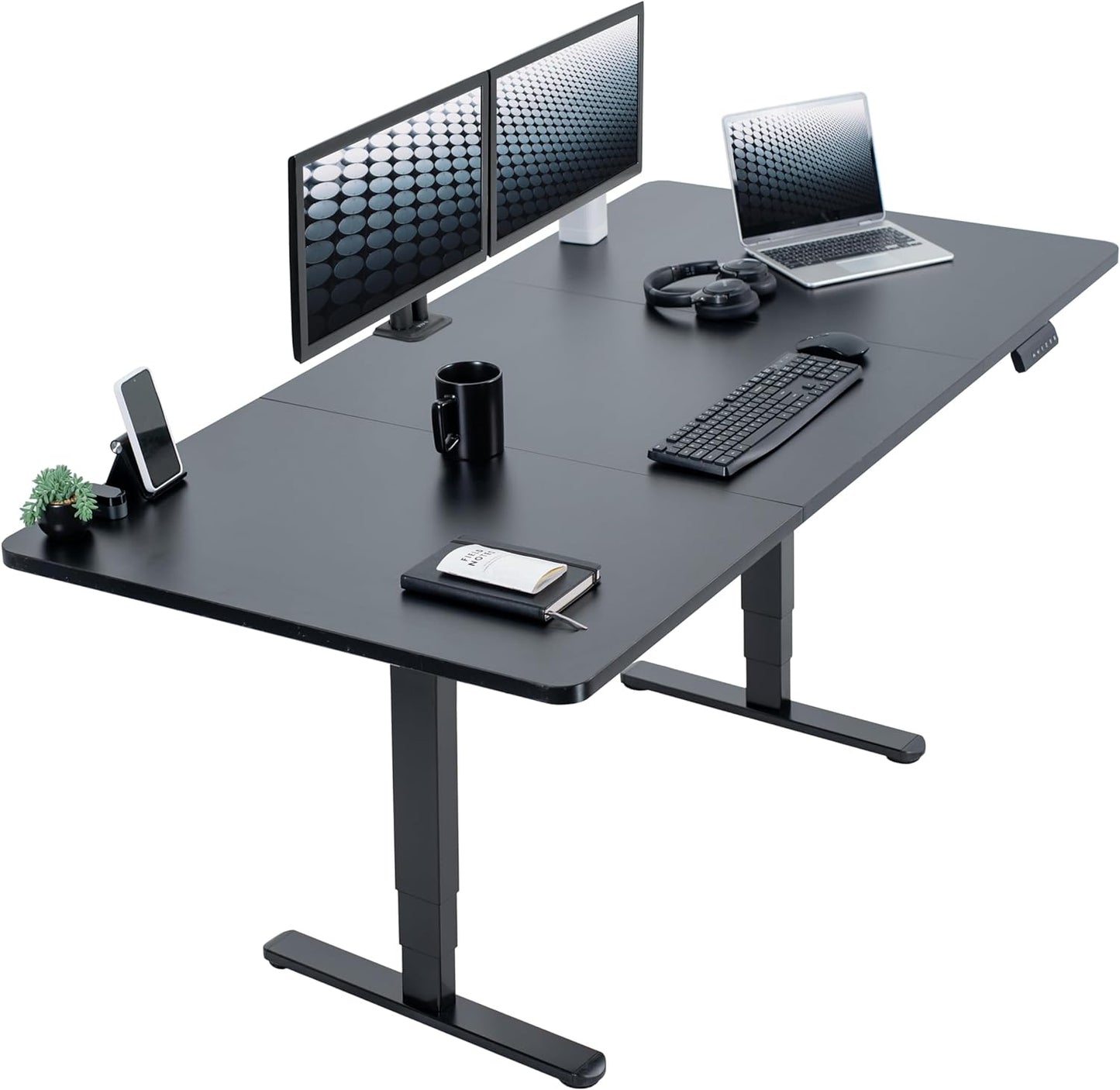 VIVO Electric Dual Motor Sit Stand Desk with Memory Adjustment