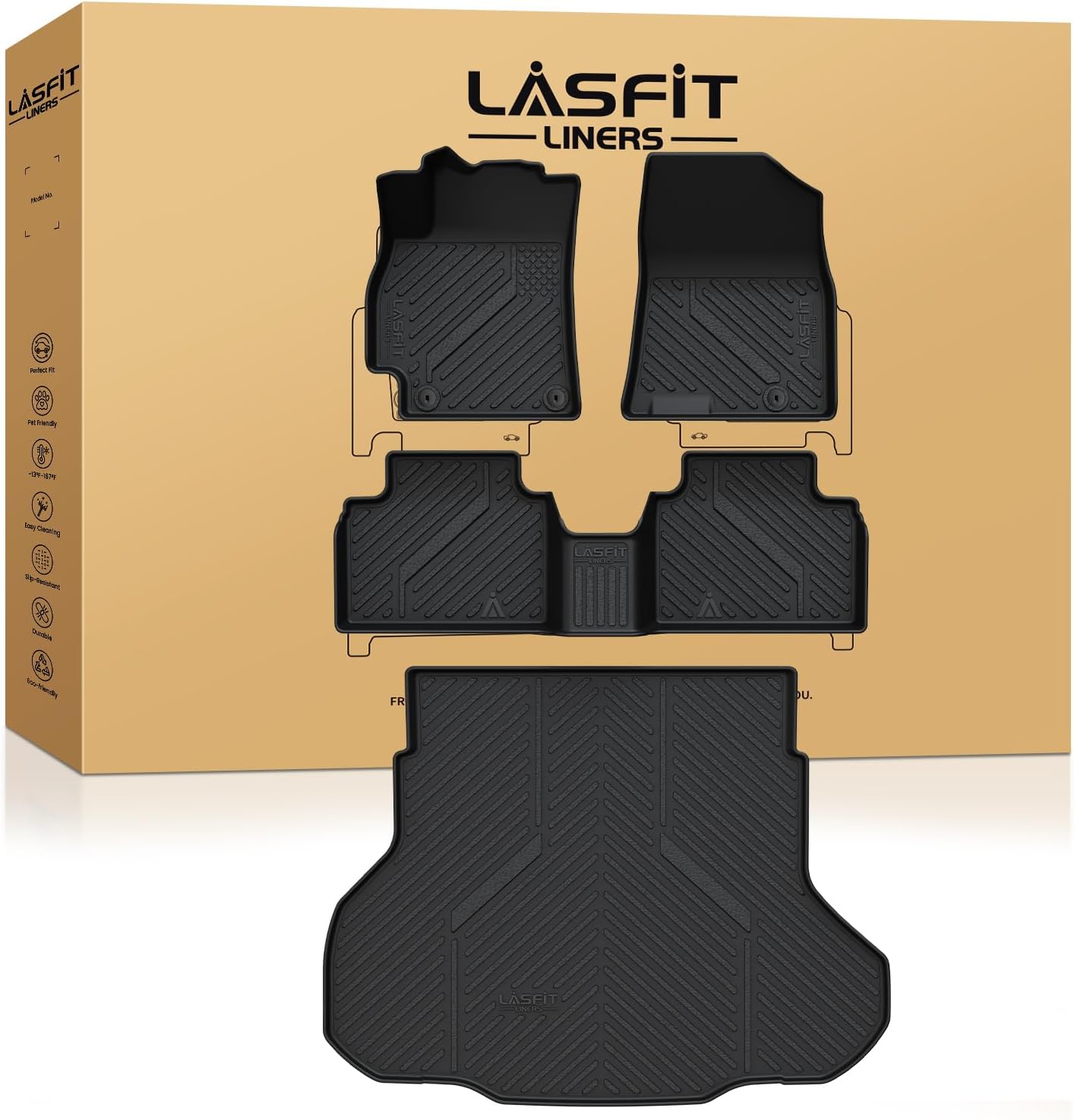 Custom Fit LASFIT Floor Mats for Kia K4 2025 All Weather Use