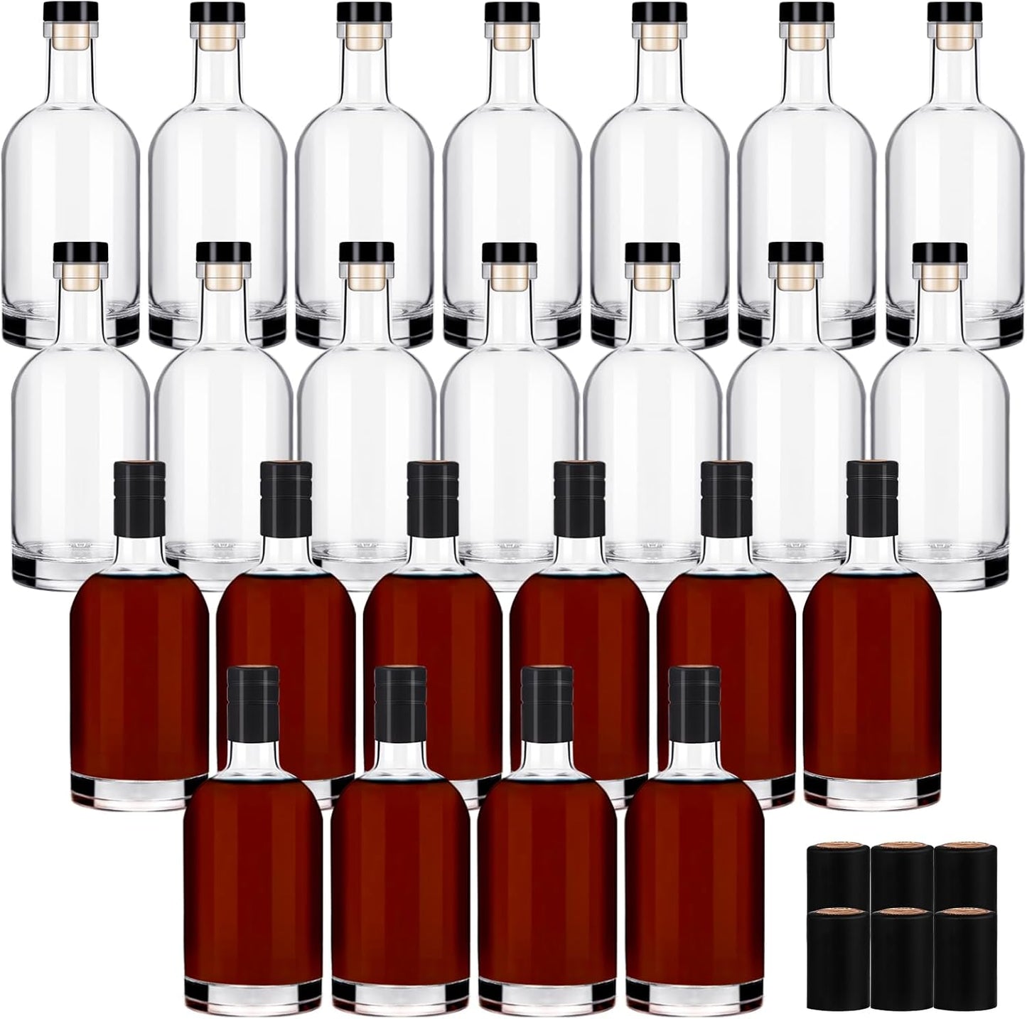 Wine Bottle 24PCS 100 ML Glass Bottles with Lids by Liengoron