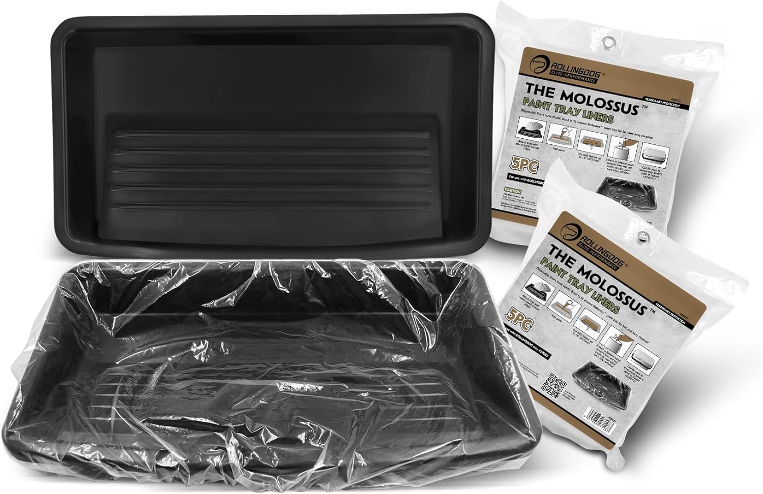 18 Inch Paint Tray Set with Liners for Easy Home Painting