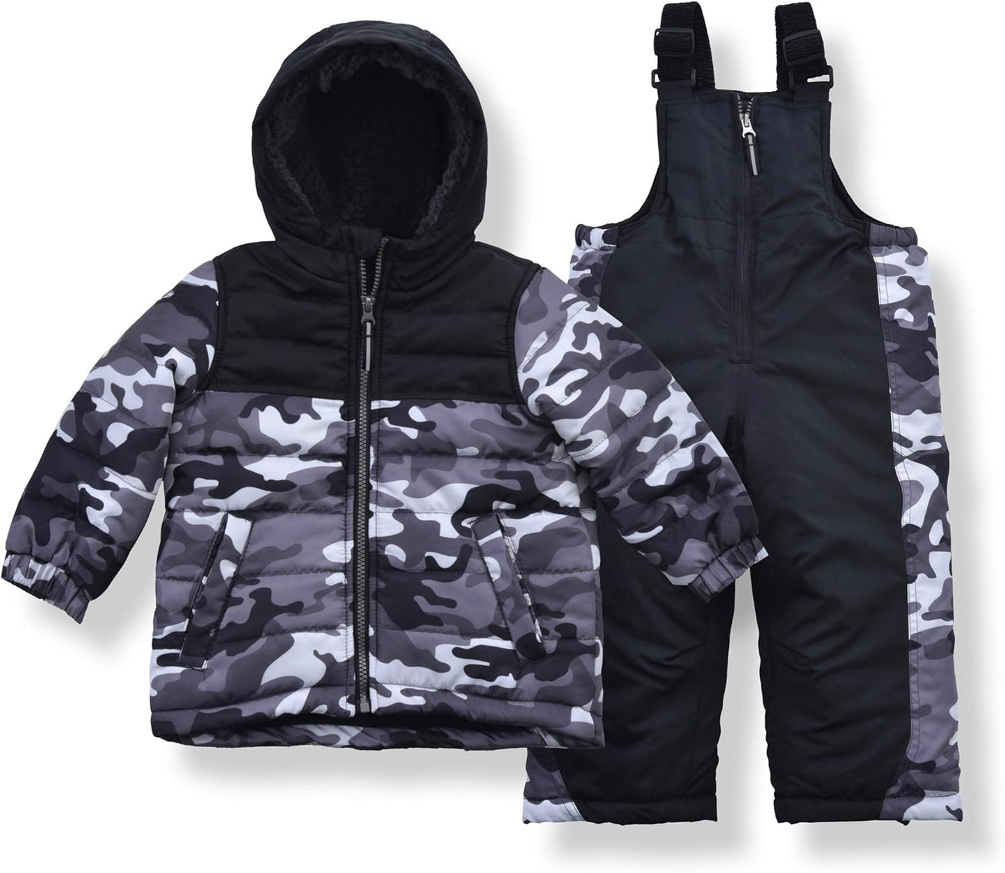 Arctic Quest Boys Ski Jacket and Snowbib Snowsuit Set for Kids