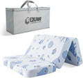 Trifold Pack and Play Mattress 38x26 - Dual Sided Firm & Soft Topper