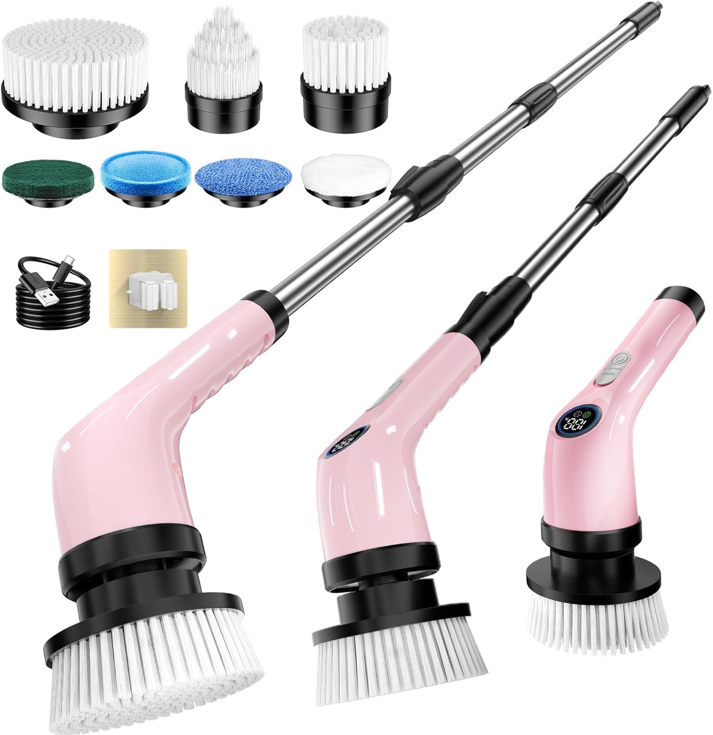 Electric Spin Scrubber with Long Handle for Effortless Cleaning