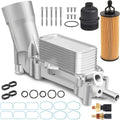 Upgraded Aluminum Engine Oil Filter Housing with Sensors - Durable Fit