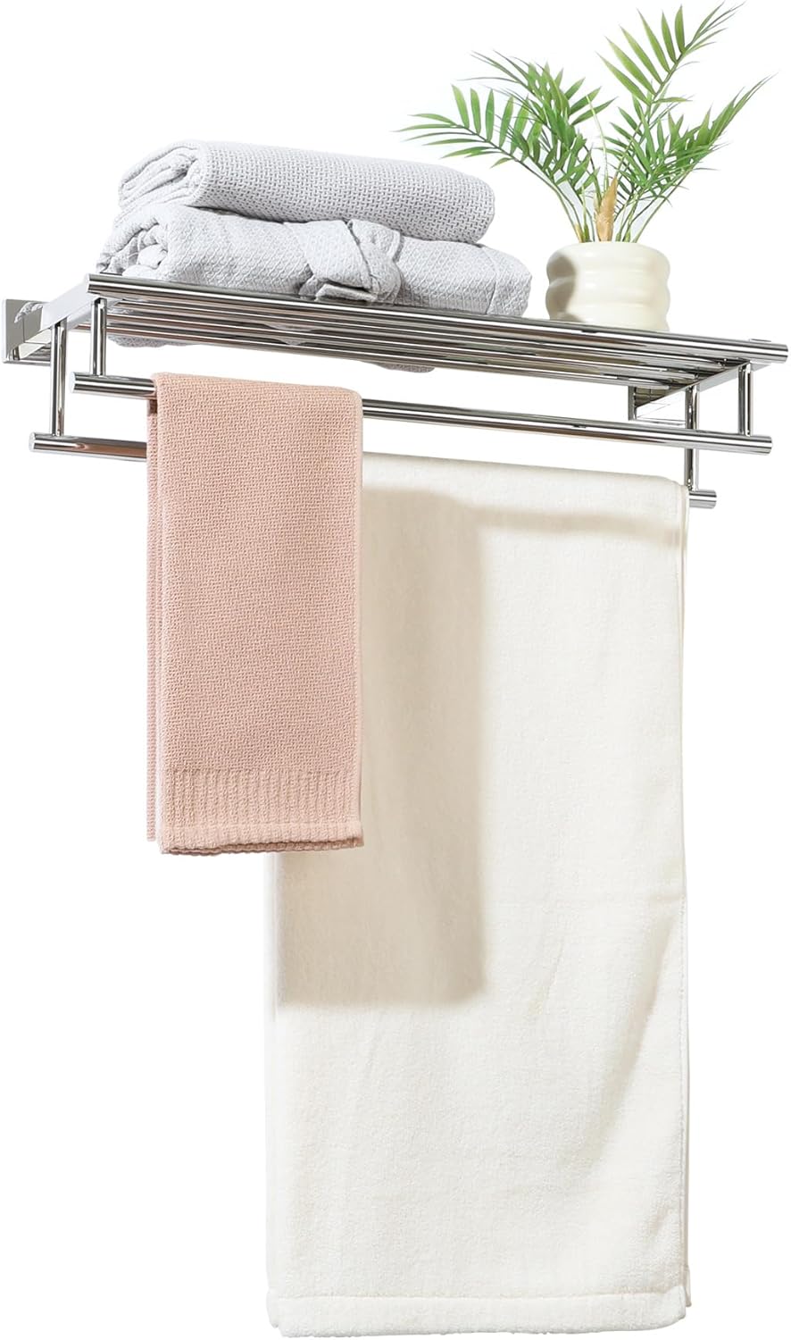 Alise Towel Rack with Double Bars for Stylish Bathroom Storage