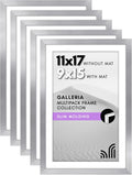 11x17 Picture Frame with Polished Plexiglass - Set of 5 - Silver