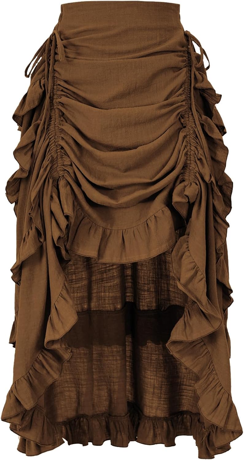 Women's Medieval Renaissance Gothic Skirt for Steampunk Style