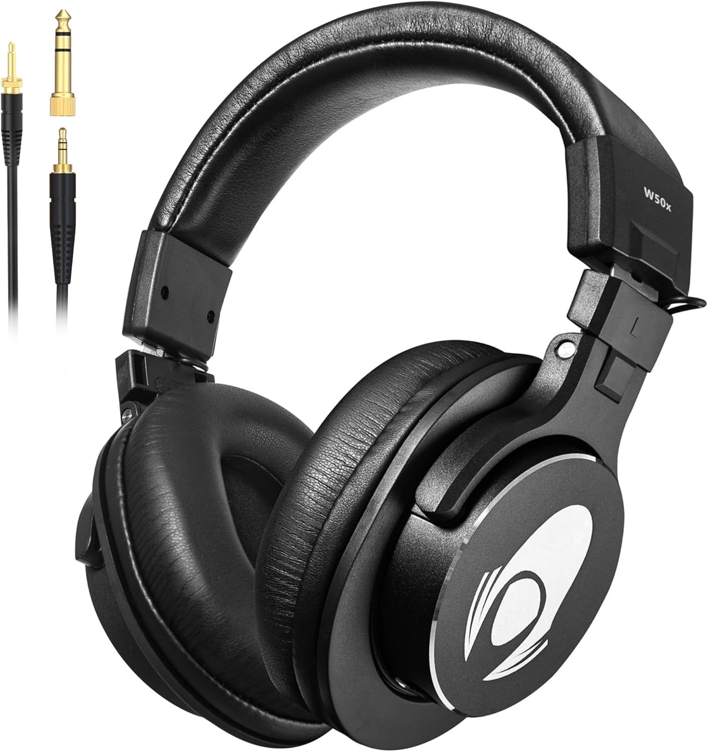 Wired Over Ear Headphones with 50mm Drivers for Studio Use