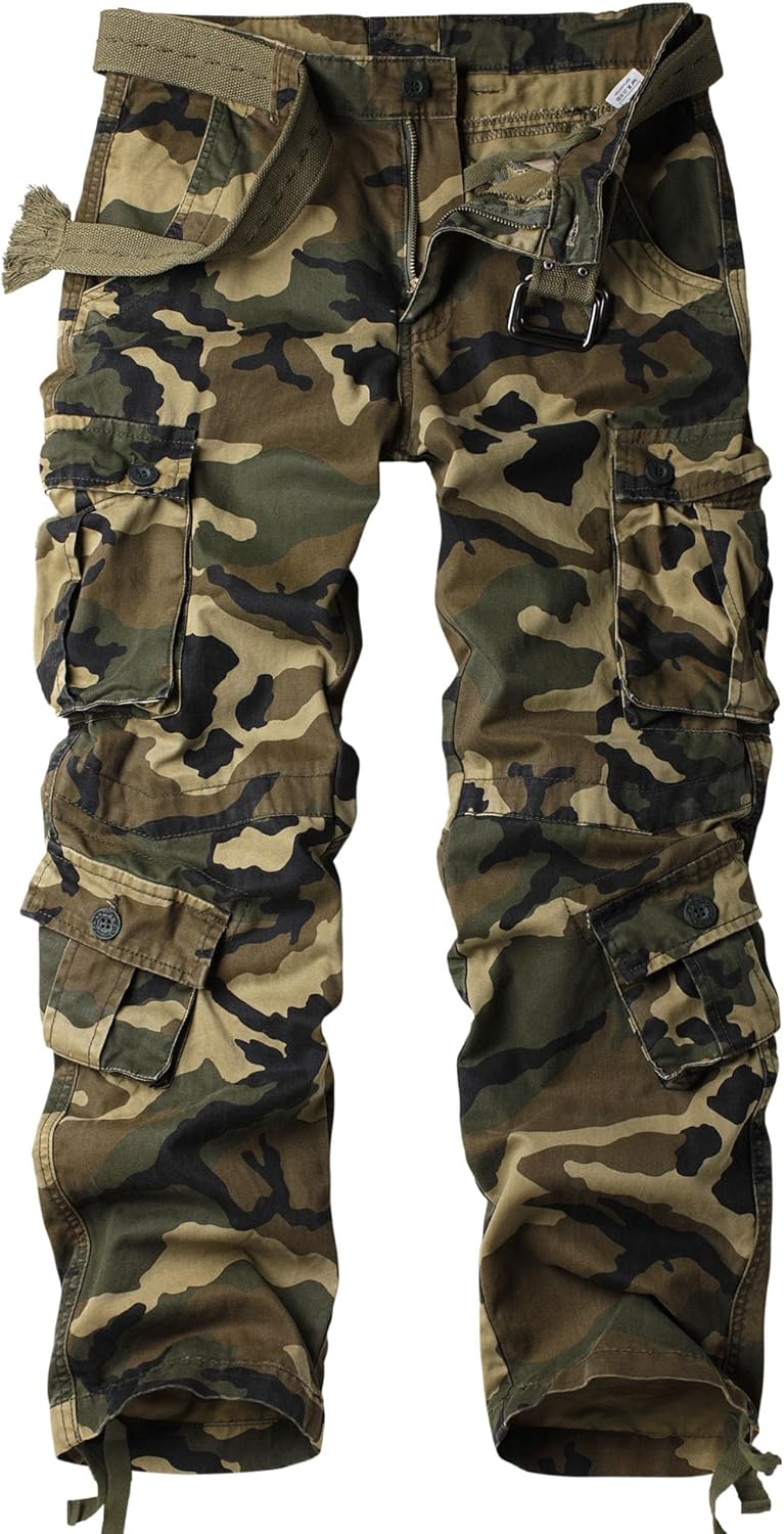 AKARMY Men's Casual Cargo Pants for Comfort and Style