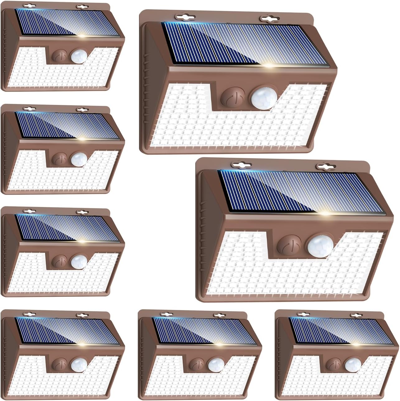 Peasur Brown Solar Lights Outdoor Motion Sensor for Security