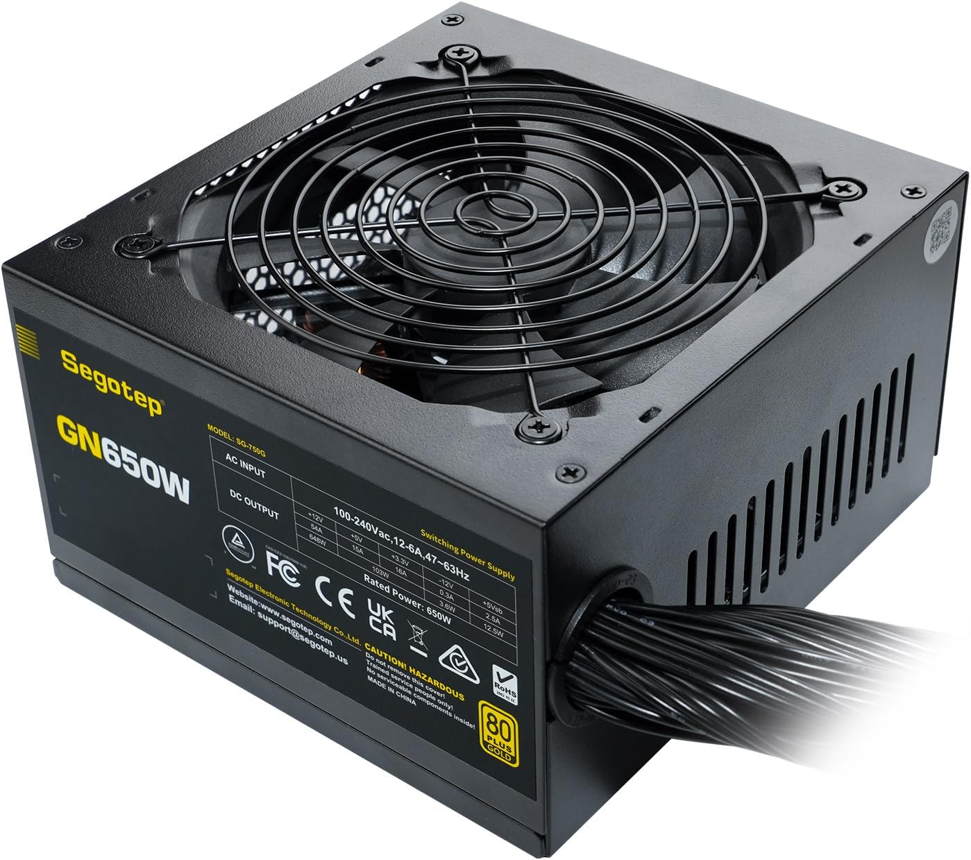 Efficient Gaming Power Supply: Segotep 650W Gold Certified