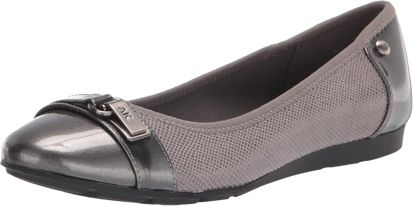 Anne Klein Women's Able Ballet Flat with Cap Toe Design