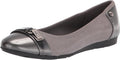 Women's Able Ballet Flat by Anne Klein - Mixed-Media Cap Toe