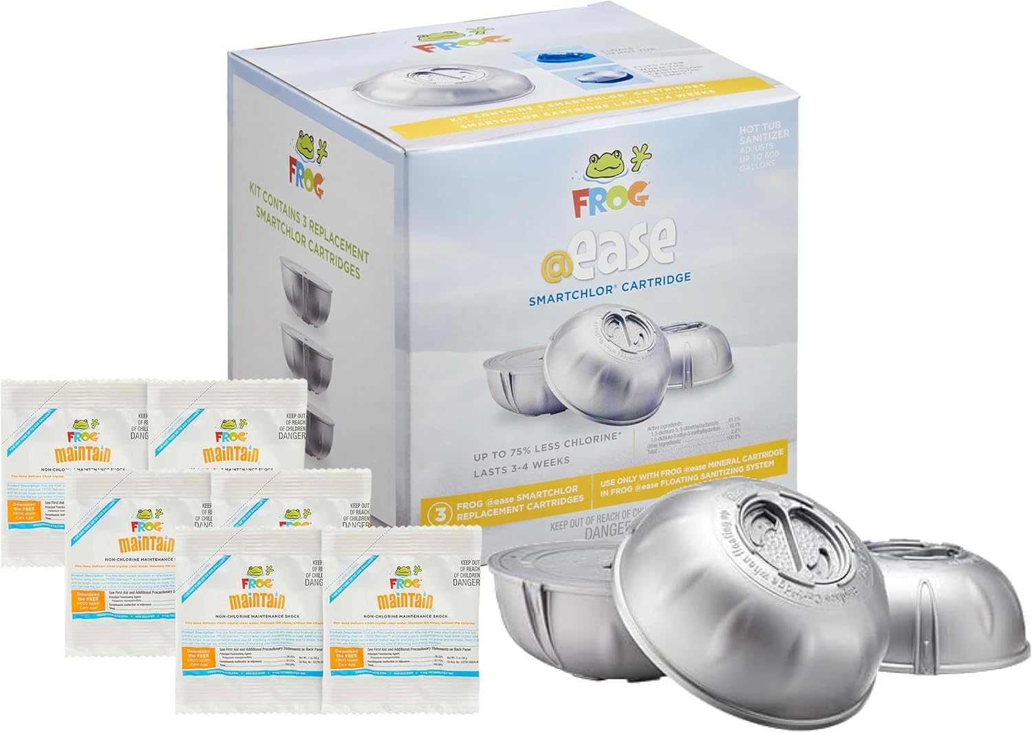 FROG @Ease Replacement SmartChlor Cartridge 3 Pack for Hot Tubs