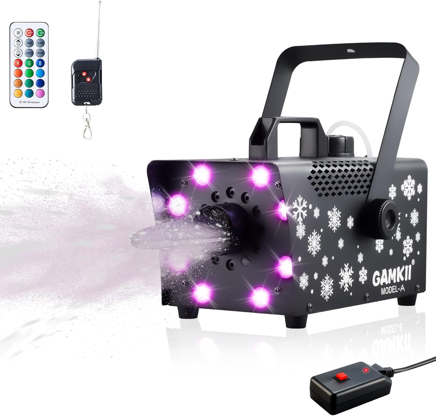 800W Snow Machine with LED Lights for Magical Winter Scenes