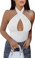 Trendy Sexy Casual V Neck Bodysuit for Women by REORIA
