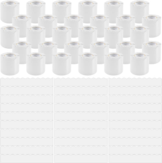 30 Rolls White Bulletin Board Borders for Classroom Decor