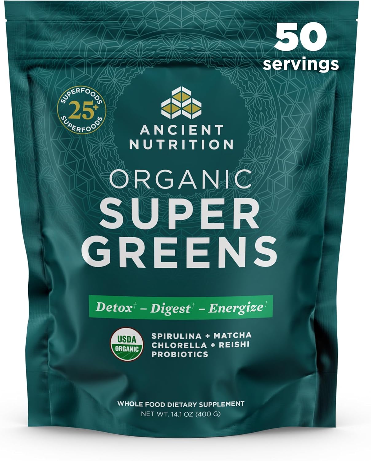 Ancient Nutrition Super Greens Powder for Health and Wellness