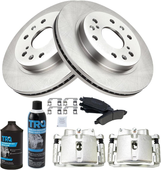 TRQ Front Brake Pad & Rotor Kit for 2005-2006 GMC Sierra 1500