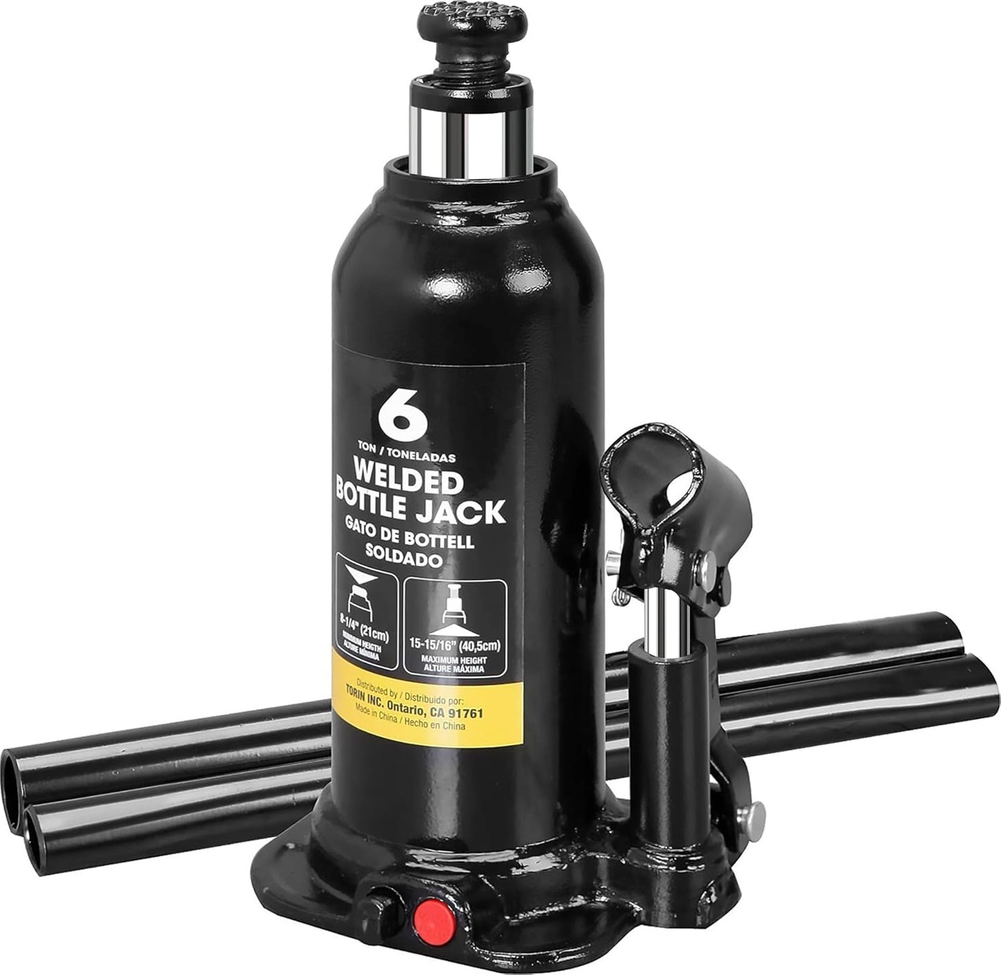 Torin 6 Ton Hydraulic Welded Bottle Jack for Cars and Trucks