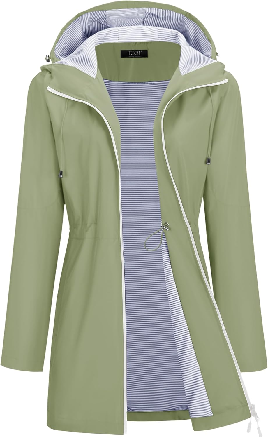Stylish Waterproof Rain Jacket for Women - TCOT Long Trench Coat