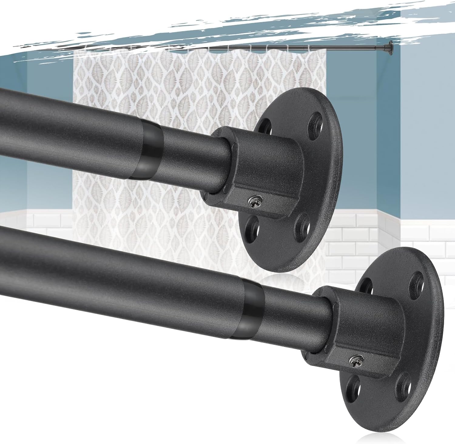 Heavy Duty Shower Curtain Rod for Bathroom and Room Divider