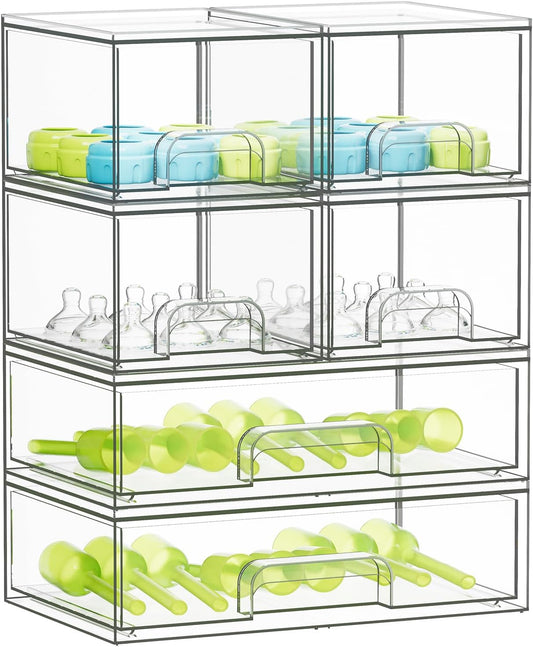 SpaceAid Bottle Storage Organizer for Baby - Clear Acrylic Bins