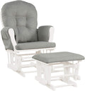 DORTALA Baby Glider Rocker w Ottoman - Ergonomic Nursery Glider