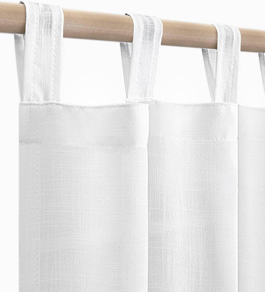 KOUFALL White Curtains 108 Inches Long for Elegant Living Rooms