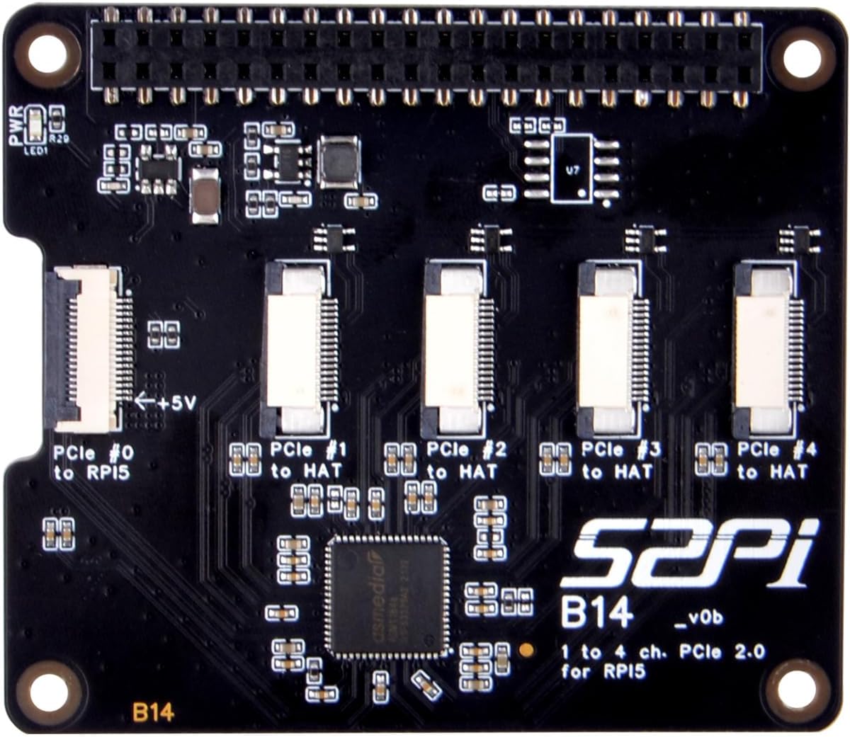GeeekPi Quad FPC PCIe HAT for Raspberry Pi 5 - Expand Your Options