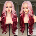 FABLLE Pink Lace Front Wig 30in Glueless Body Wave - Soft Gradient