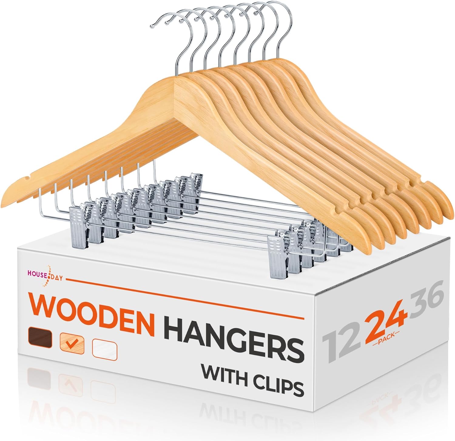 High-Grade Wooden Suit Hangers for Clothes Organization and Style