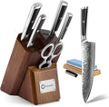 Sunnecko Damascus Kitchen Knife Set 7pc - Durable VG10 Blades