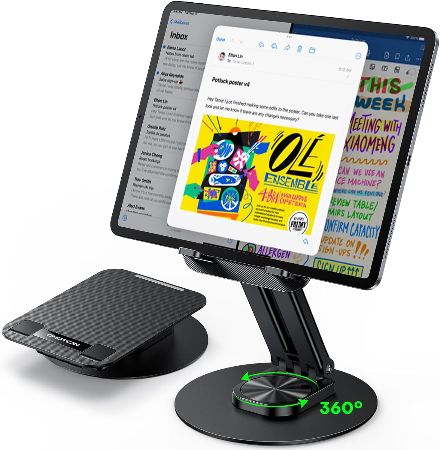 OMOTON Adjustable Tablet Stand - Perfect Hands-Free Viewing!
