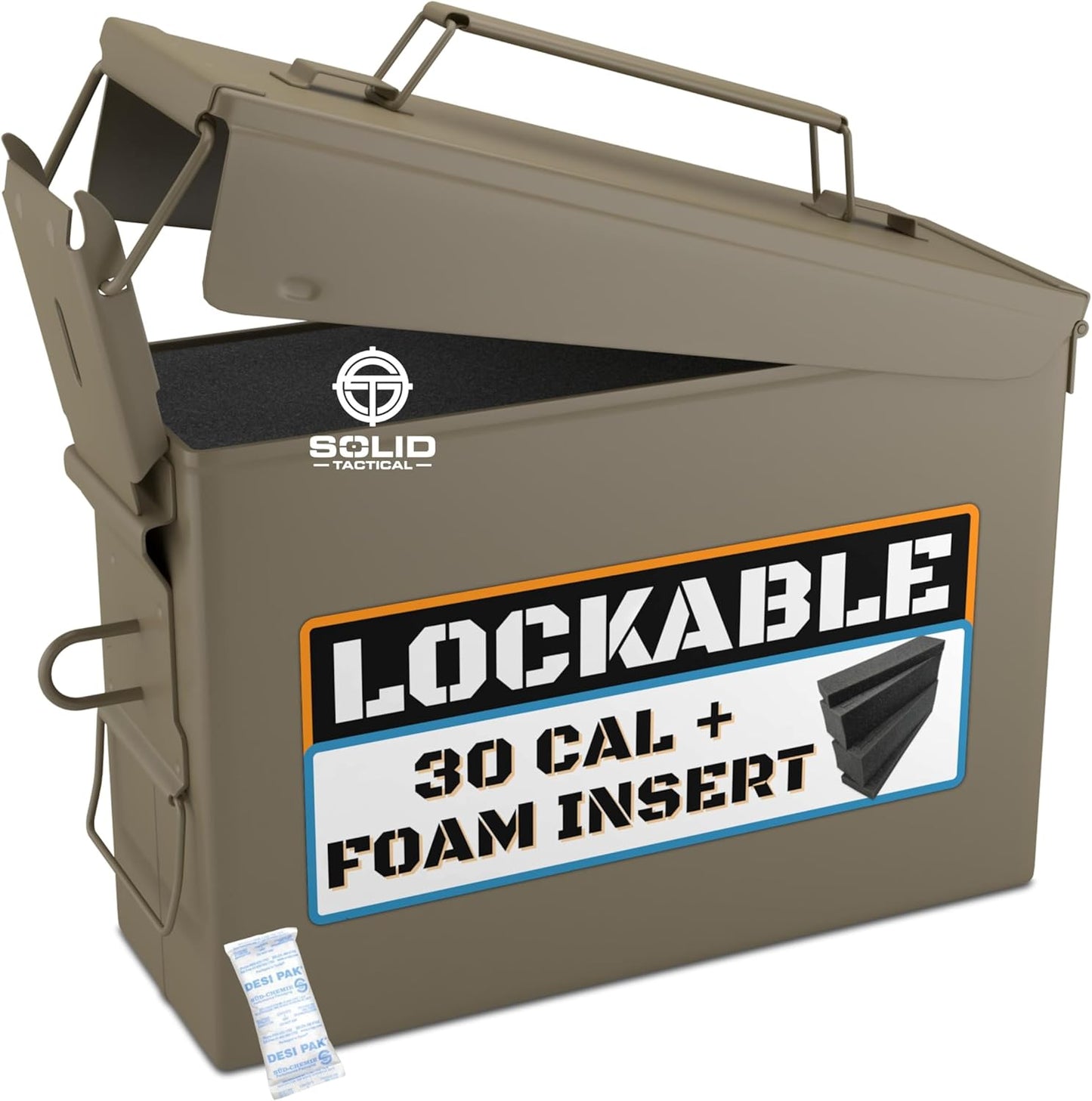 Lockable 30 Cal Metal Ammo Storage Box for Secure Storage