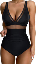 SUUKSESS Women Sexy Mesh Tummy Control One Piece Swimsuit (Style MC4W)