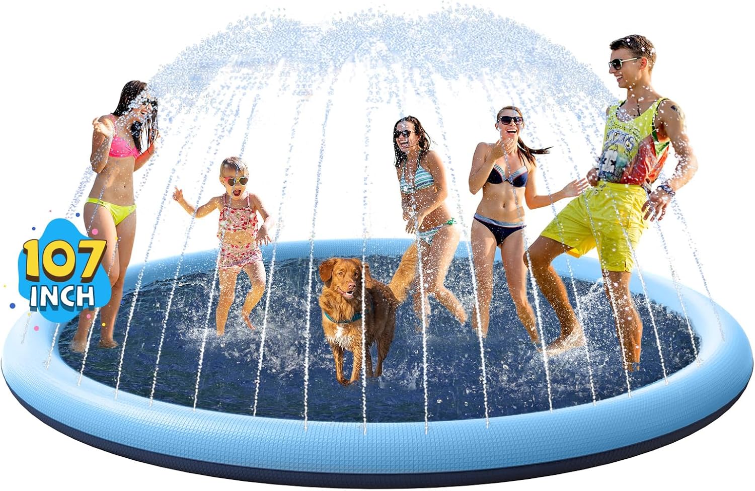 VISTOP Non-Slip Splash Pad for Kids and Dogs - Fun Summer Toy