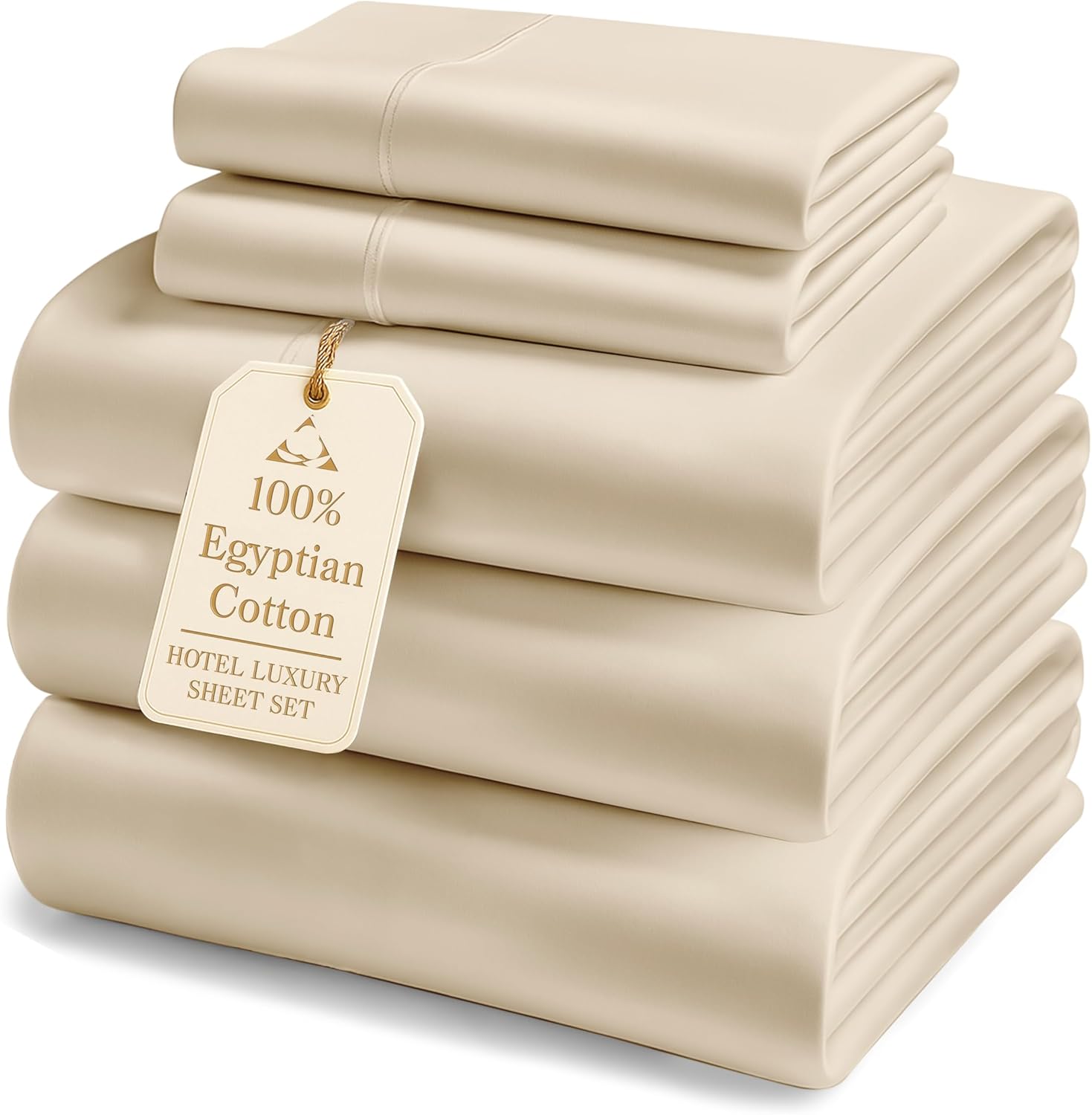 Luxurious 100% Egyptian Cotton Split King Bed Sheets Set